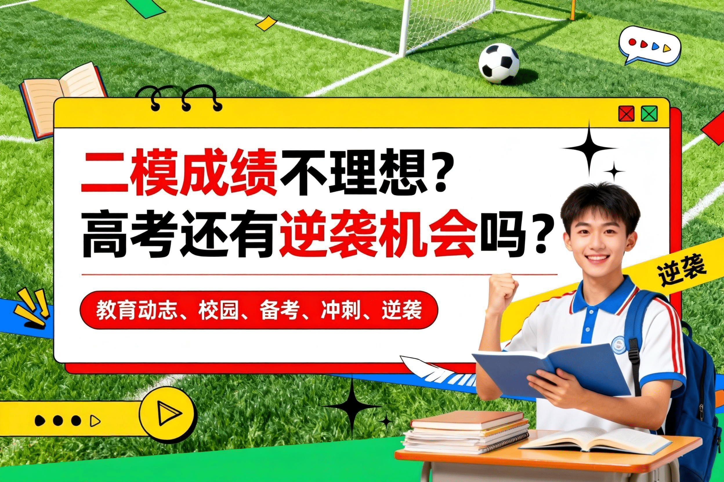 jimeng-2026-05-14-3633-高考主题文章封面，标题「二模成绩不理想？高考还有逆袭机会吗？」，教育励志风格，包..._new.png