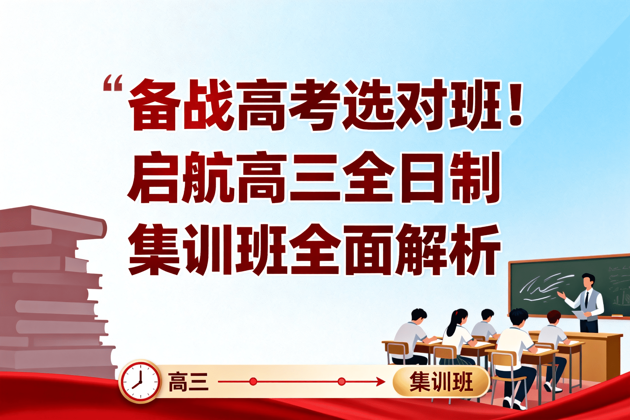 jimeng-2026-05-19-1072-备战高考选对班！启航高三全日制集训班全面解析，帮我把这个标题是，生成一个文章封面_new.png